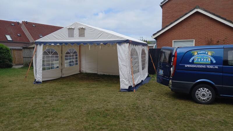 5 x 8 meter Partytent met pvc zeil. 