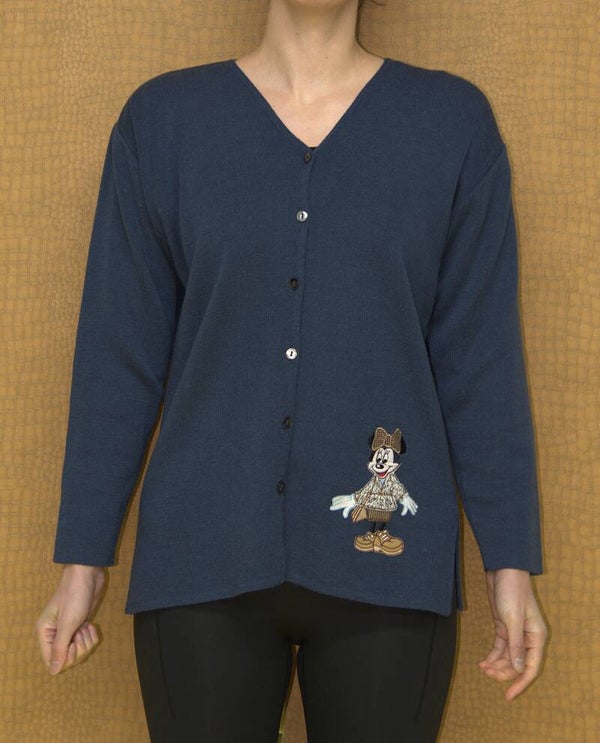 Donkerblauw vest met Minnie Mouse patch [Donaldson]