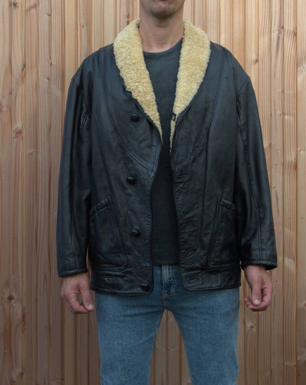 Sherpa leren piloten jas jaren '70/'80 [Isakos]