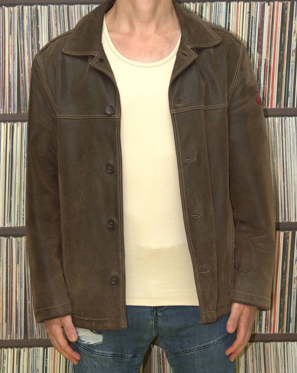 Bruine leren jas [Donkervoort]