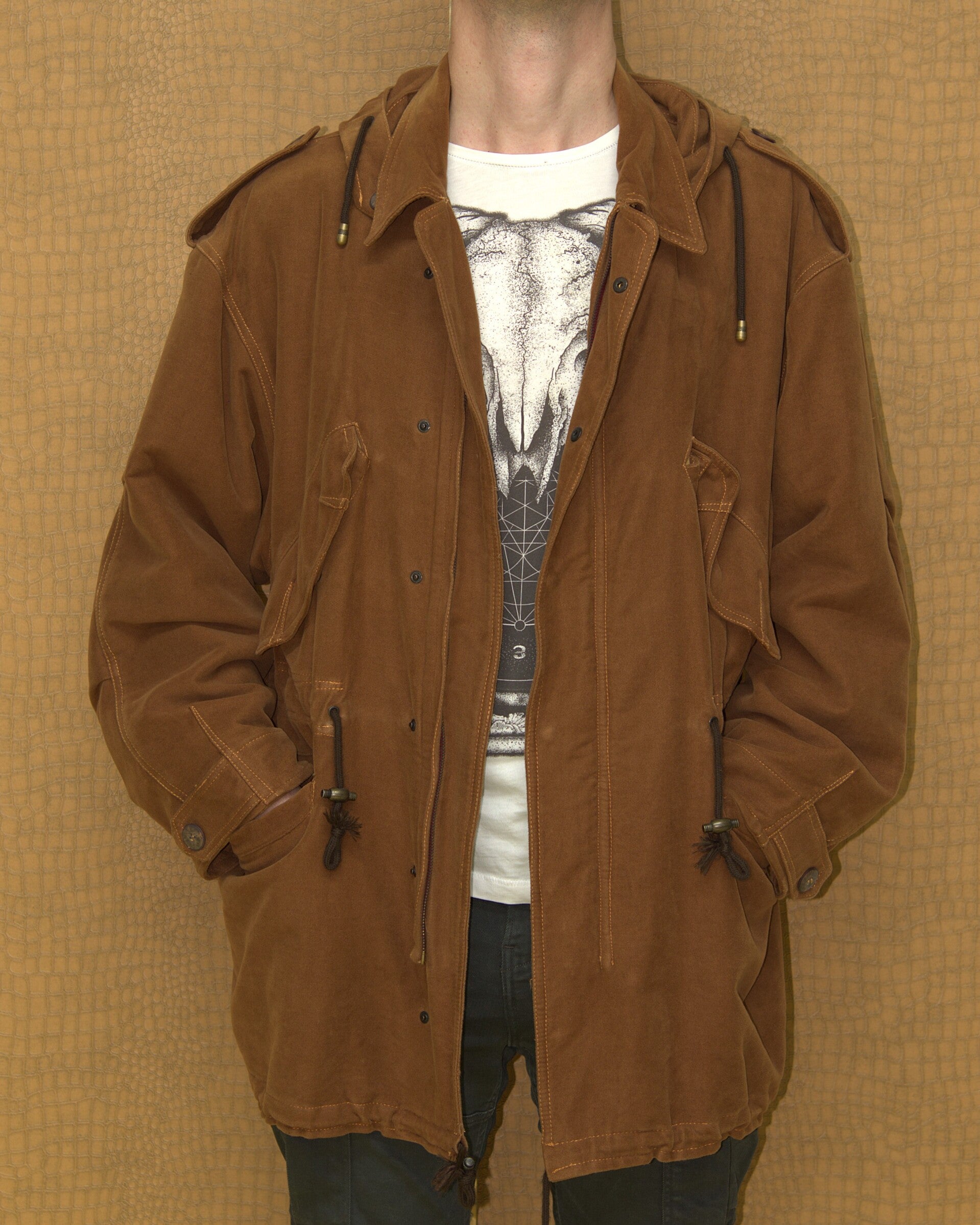 Bruine najaarsjas met capuchon [Abilene]