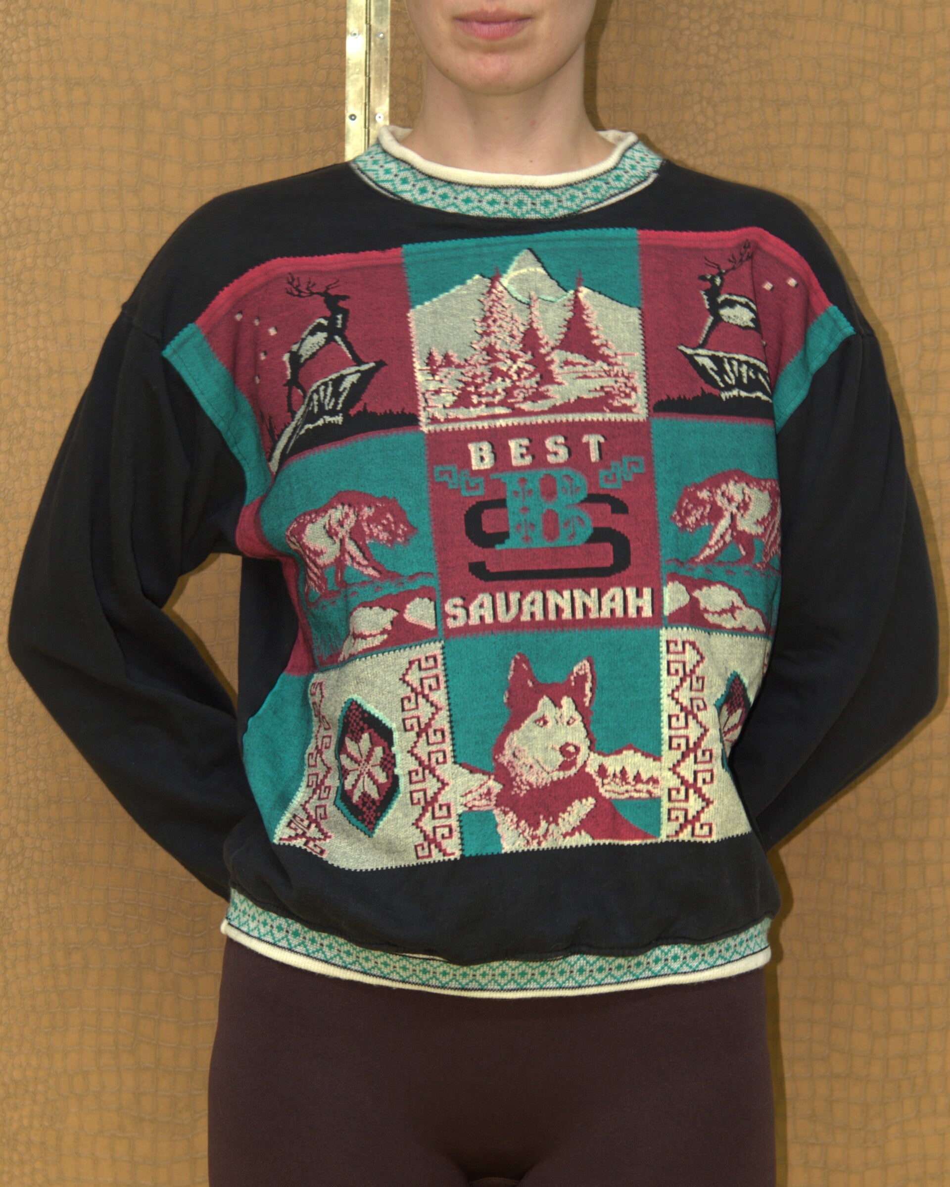 Vintage ansichtkaart-sweater [Savannah]
