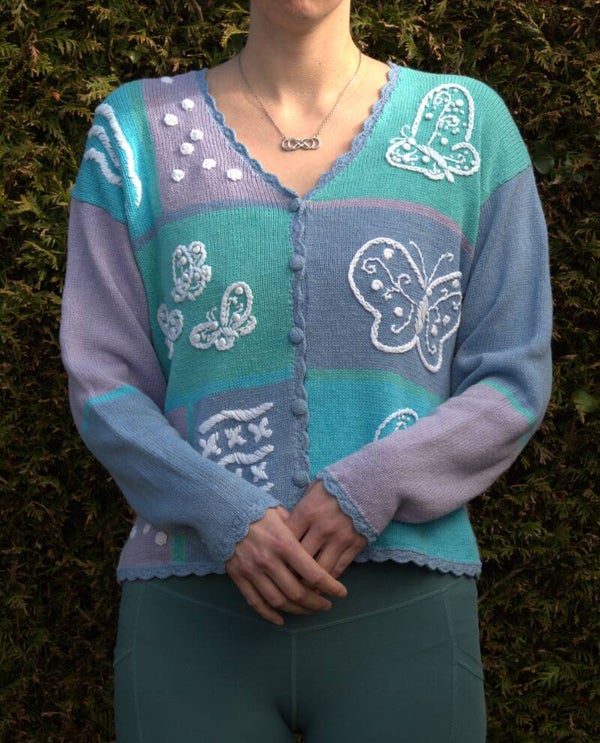 Y2K lentevest met vlinders [Herman Geist]