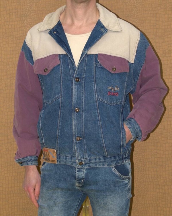 Gevoerde multicolor denim jas [Mayoral Jeans]