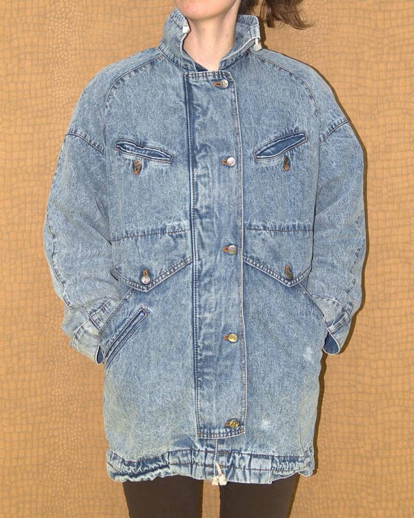 Lange vintage denim jas [Bell]