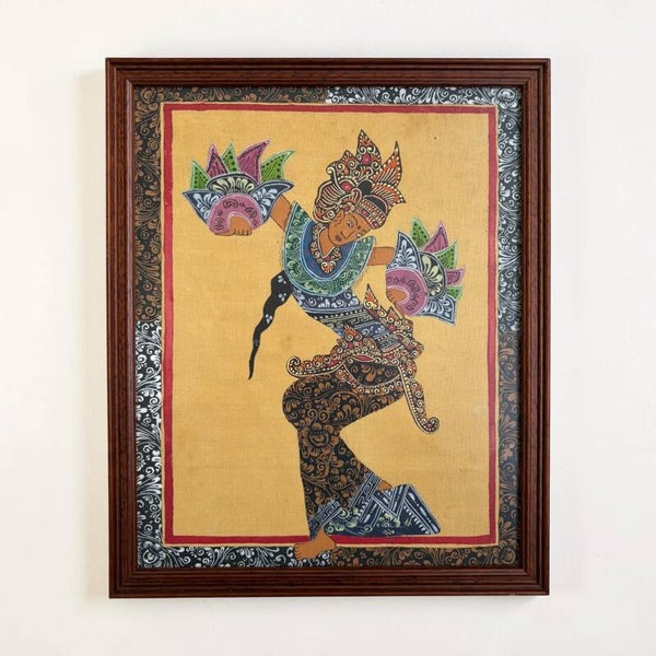 Vintage Wanddecoratie Balinese Danseres