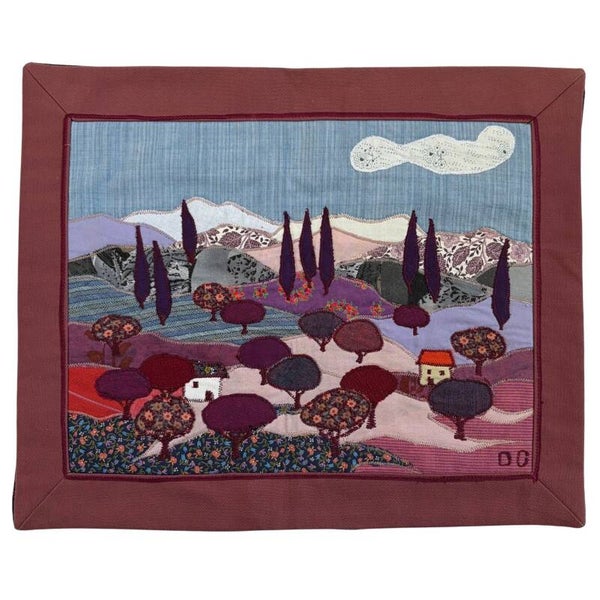 Vintage Textielkunst Landschap