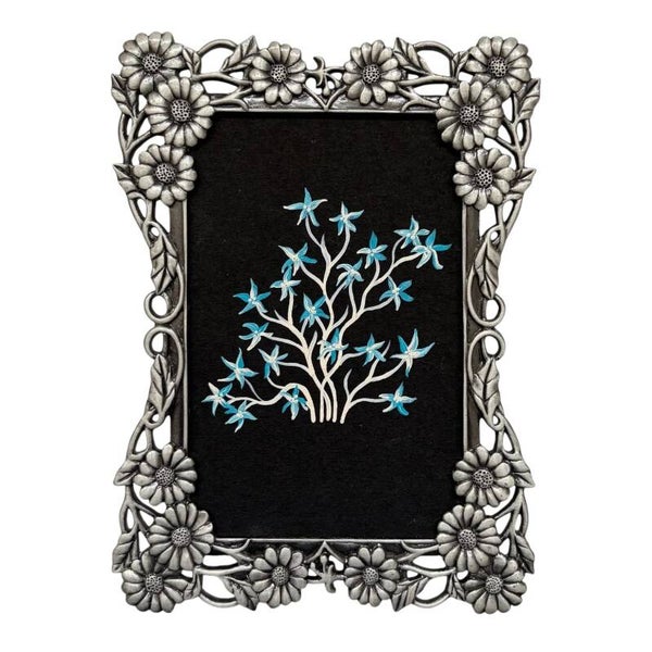 Handgeschilderd In Vintage Frame - Flower Power
