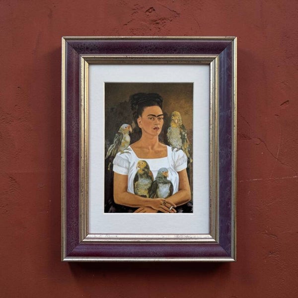 Art Print Frida Kahlo In Vintage Frame