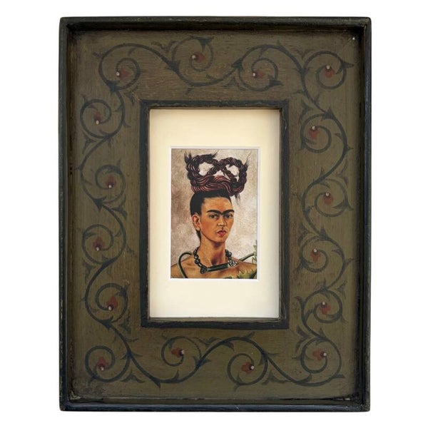 Art Print Frida Kahlo In Vintage Hout Frame