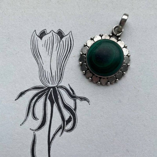 Vintage Hanger Edelsteen Hartjes 925