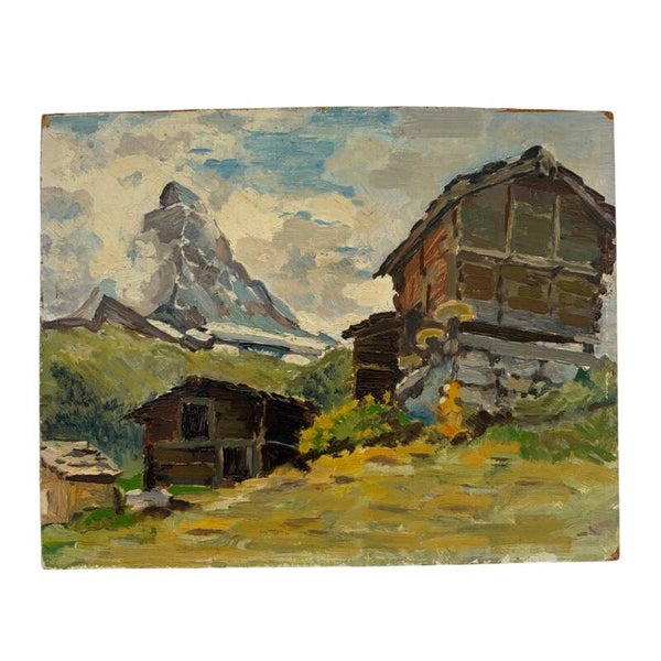Vintage Handgeschilderd Kunstwerk