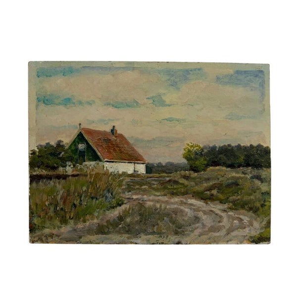 Vintage Handgeschilderd Kunstwerk