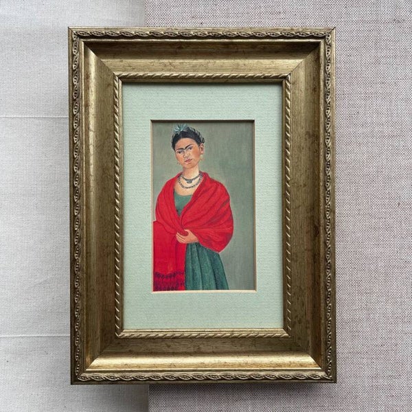 Art Print Frida Kahlo In Vintage Frame