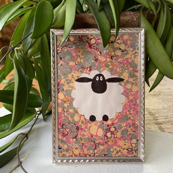 Handgeschilderd Vintage Frame - Schaap