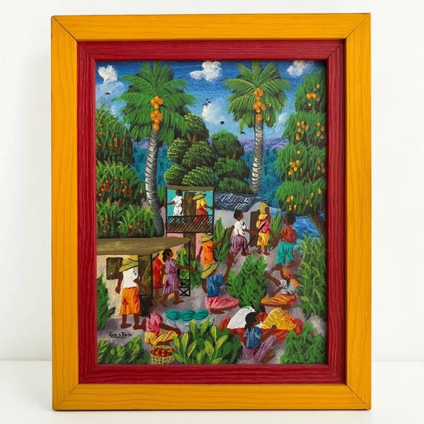 Vintage Schilderij Uit Haïti - Jaren 80