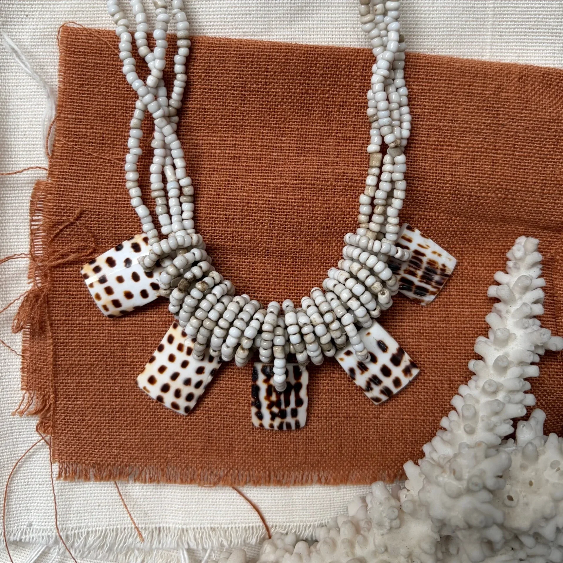 Vintage Boho Ketting Met Schelpdetails