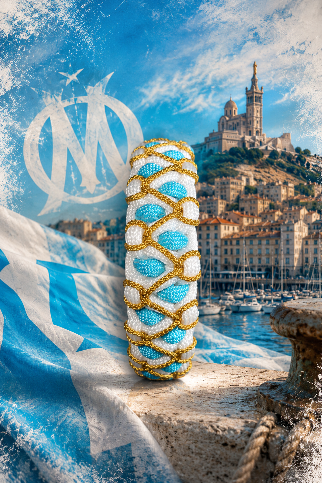 Bracelet au couleurs de l'OM