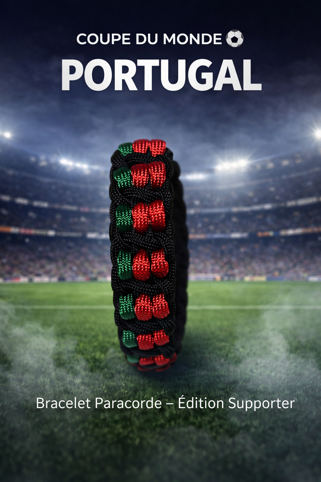 Bracelet Paracorde Portugal – Édition Supporter