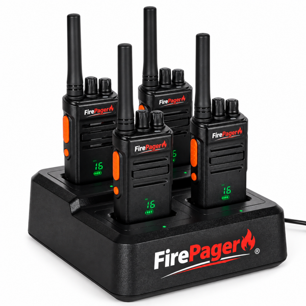 FirePager® FP02 – 4er Set mit Ladestation