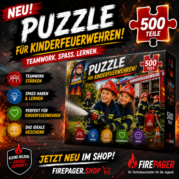 FirePager® Kinderfeuerwehr Puzzle – 500 Teile
