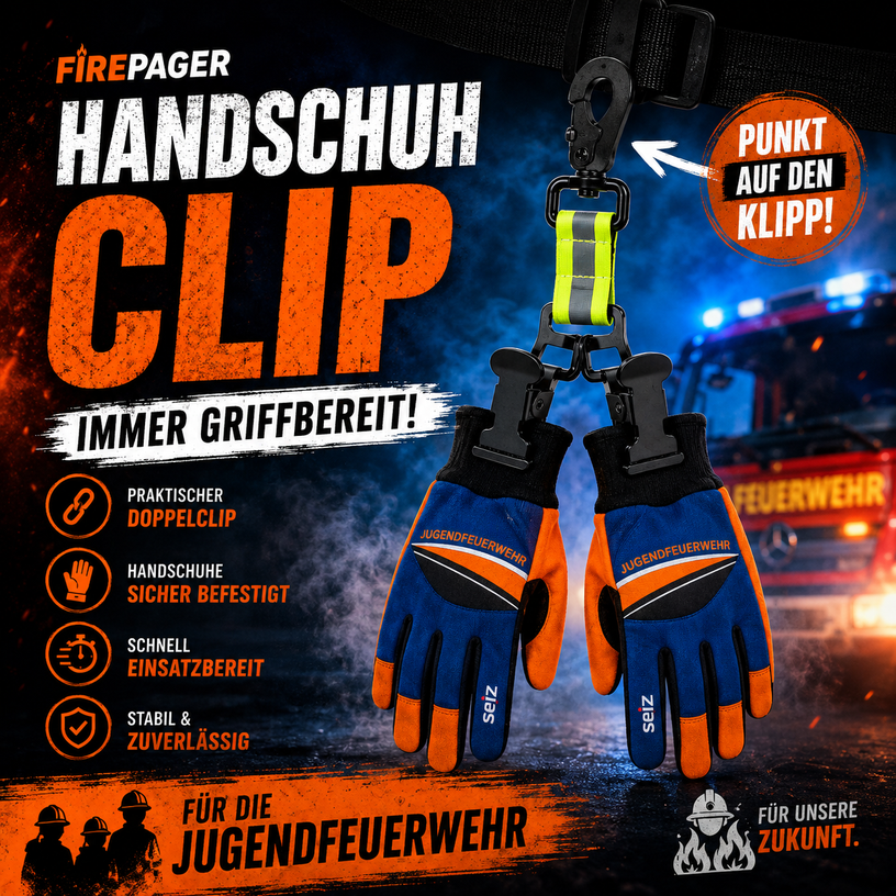 FirePager Feuerwehr Handschuhclips