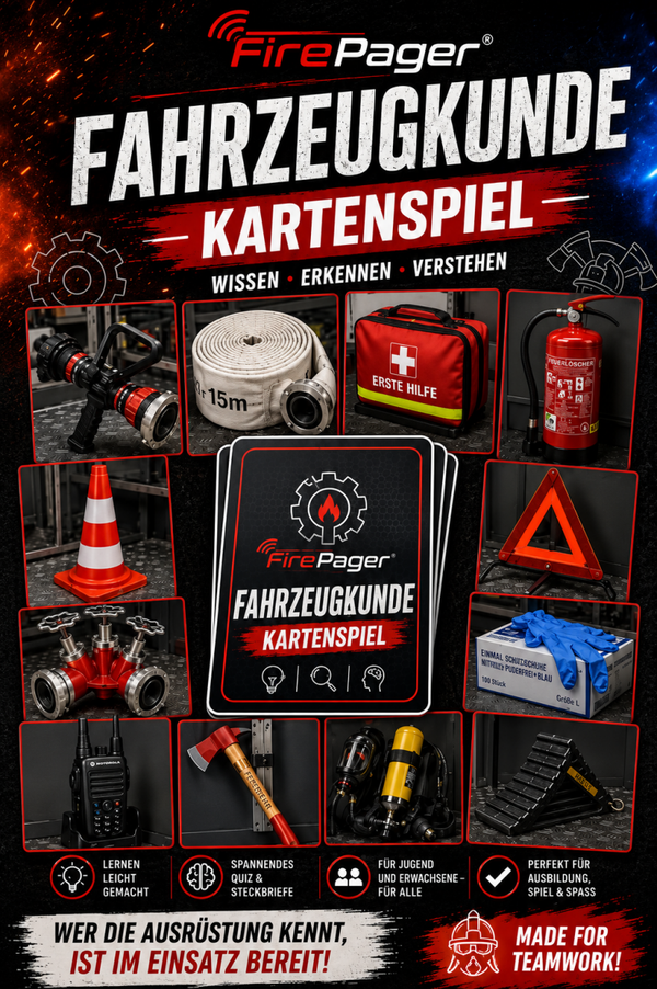FirePager® Fahrzeugkunde Kartenspiel – Teil 1