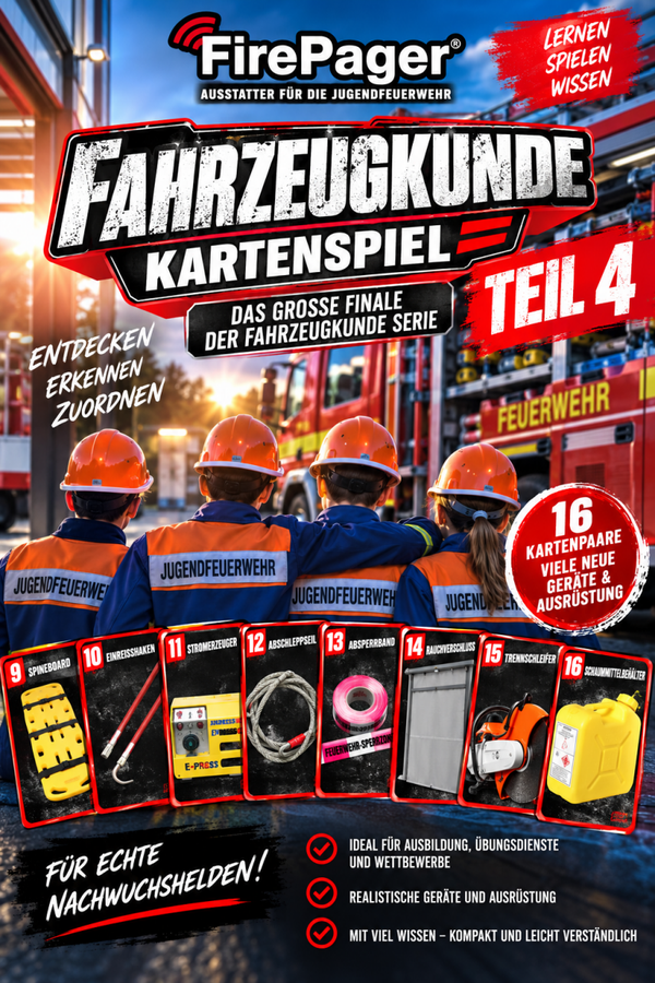 FirePager® Fahrzeugkunde Kartenspiel – Teil 4 Das große FINALE