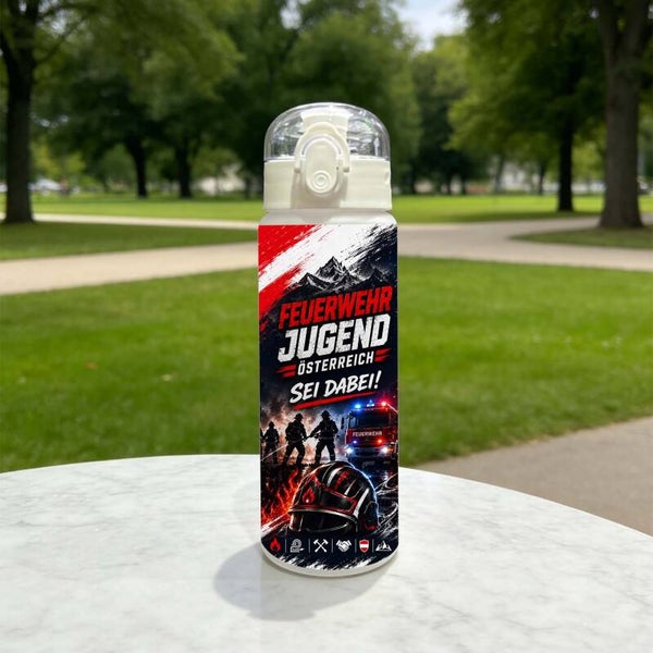Feuerwehrjugend Österreich Trinkflasche – 750 ml | „Sei dabei!“ Edition