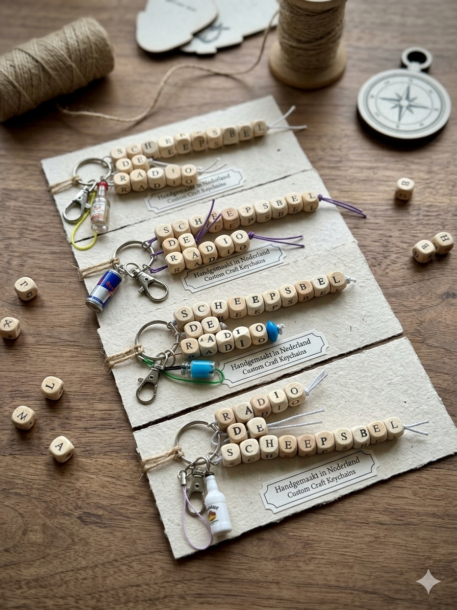 Radio de Scheepsbel sleutel hanger