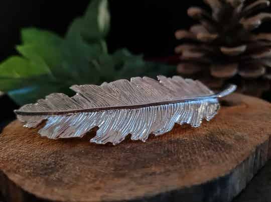 Metalen Haarclips Blad Groot