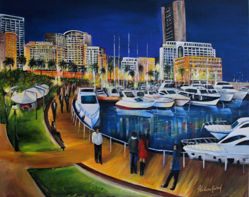 Marina Bay﻿ | 24" x 30" x 1.75" | Acrylic