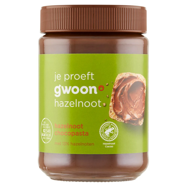 g'woon Hazelnoot Chocopasta 400 gram
