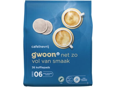 g'woon koffiepads cafeïnevrij