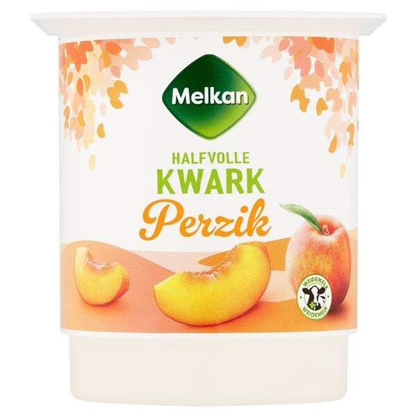 Melkan halfvolle kwark perzik