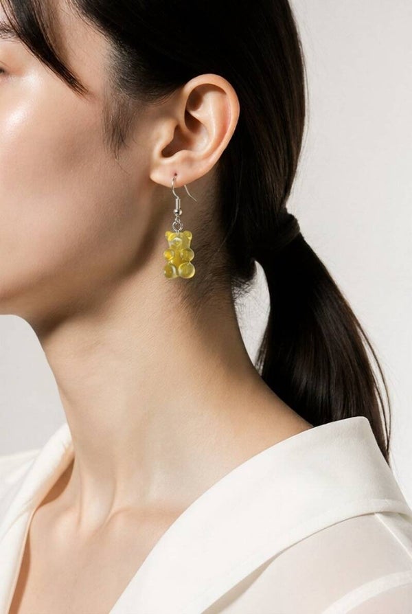 Yellow Jelly Bear Earrings