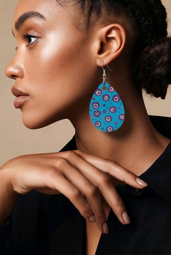 Hand painted abstract earrings