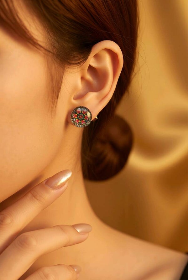 Mandala Stud Earrings 1