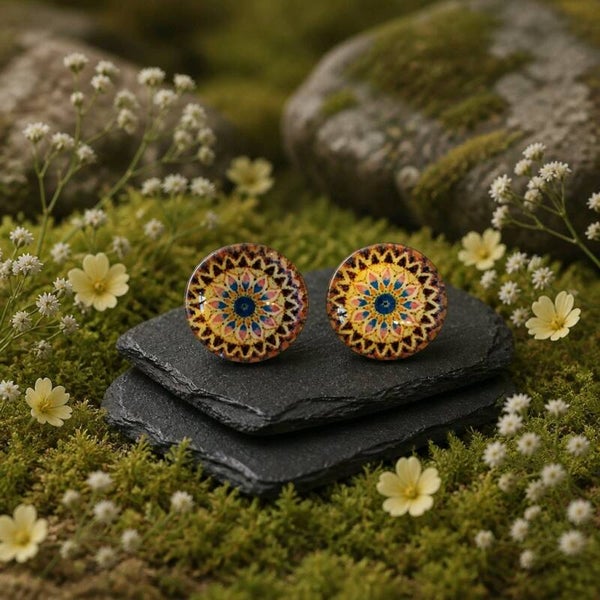 Mandala Stud Earrings 4