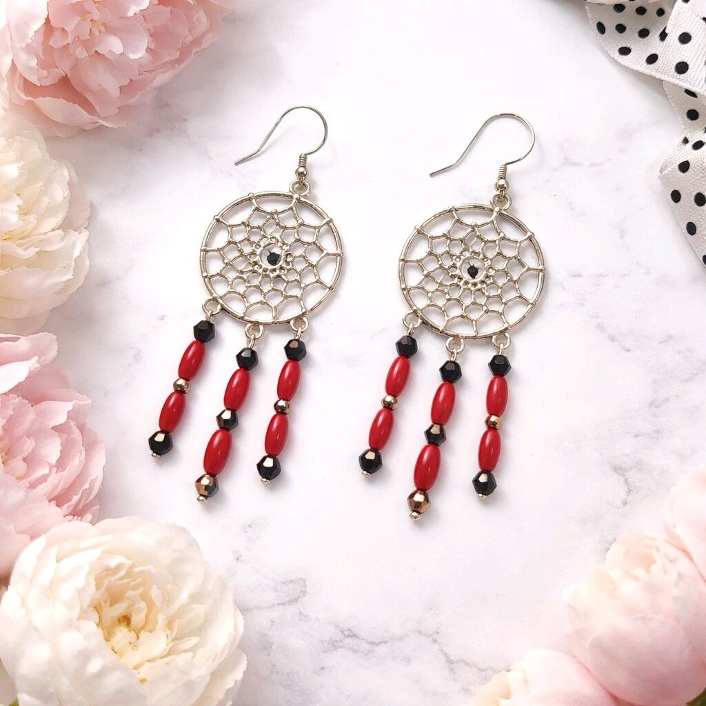 Red and Black Dream Catcher
