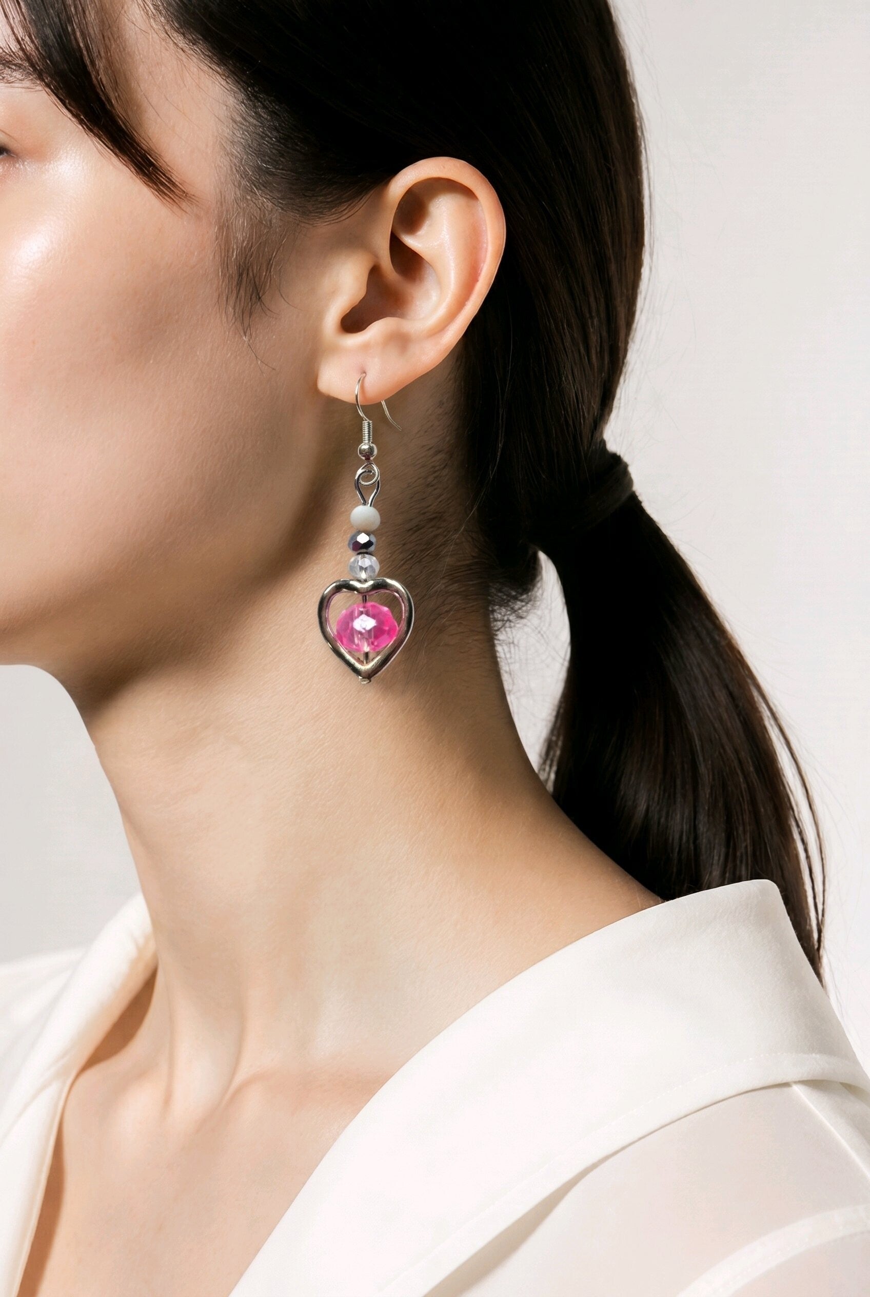 Pink Crystal Earrings
