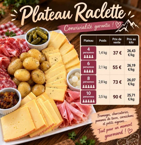 🧀 Plateau Raclette – de 4 à 10 personne