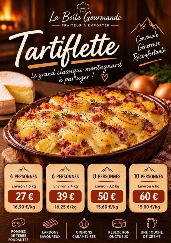 🥔 Tartiflette – de 4 à 10 personnes