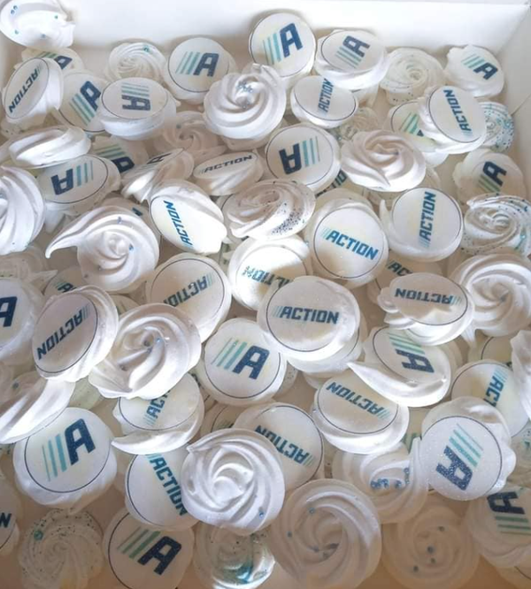 BOX 50 mini meringues (3.5cm) personnaliséés