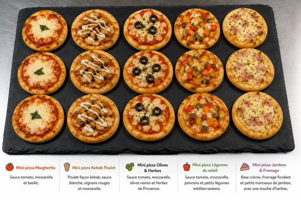 Plateau 15 mini pizzas