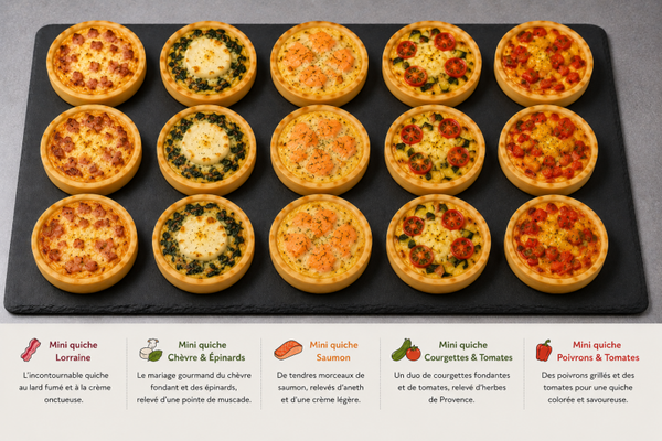 Plateau de 15 mini quiches