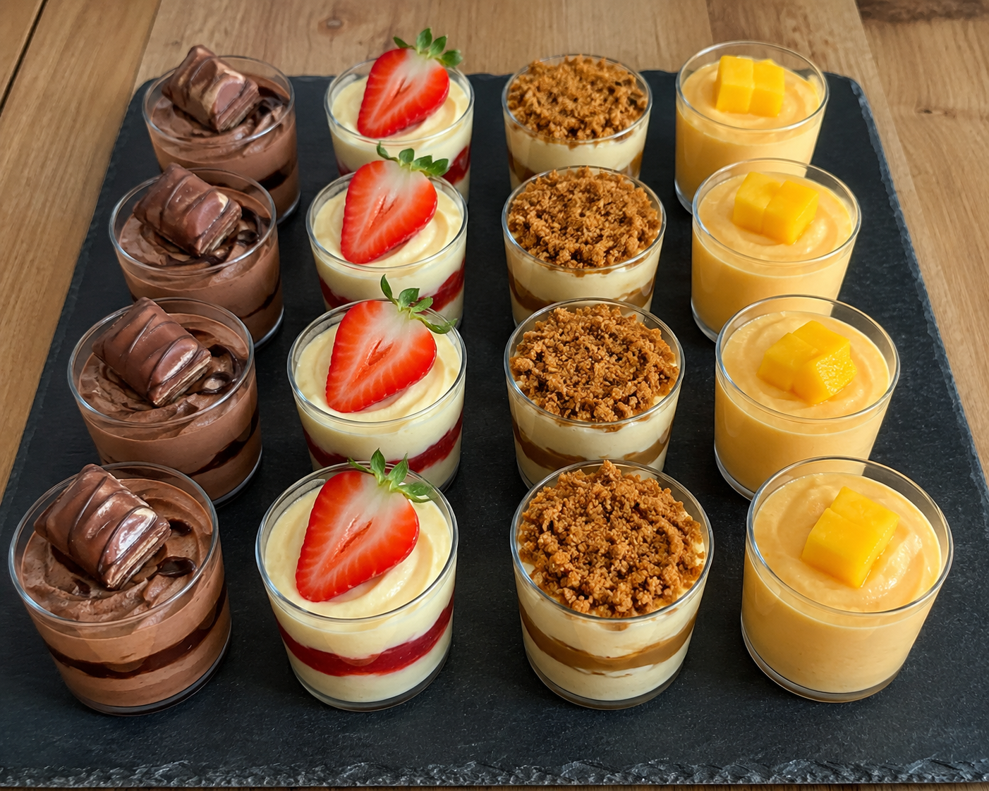 Box de mini verrines sucrées – 16 pièces