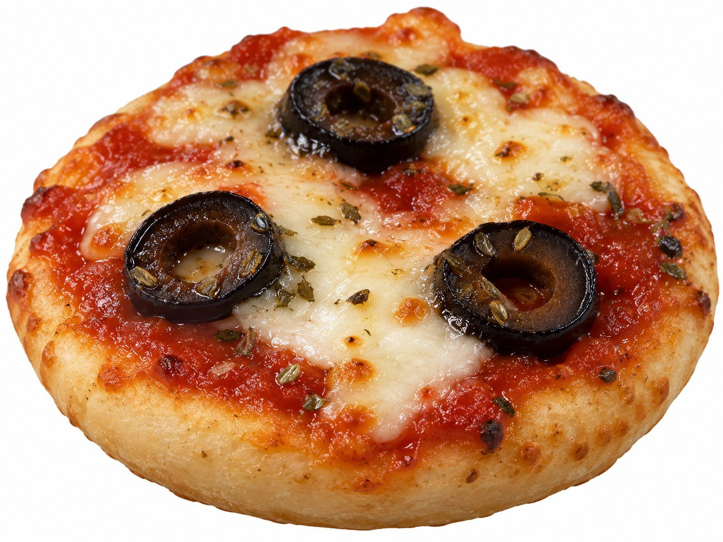 Mini Pizza Tomate, Mozzarella & Olives Noires