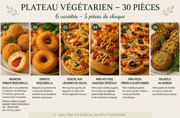 🌱 Plateau végétarien – 30 pièces
