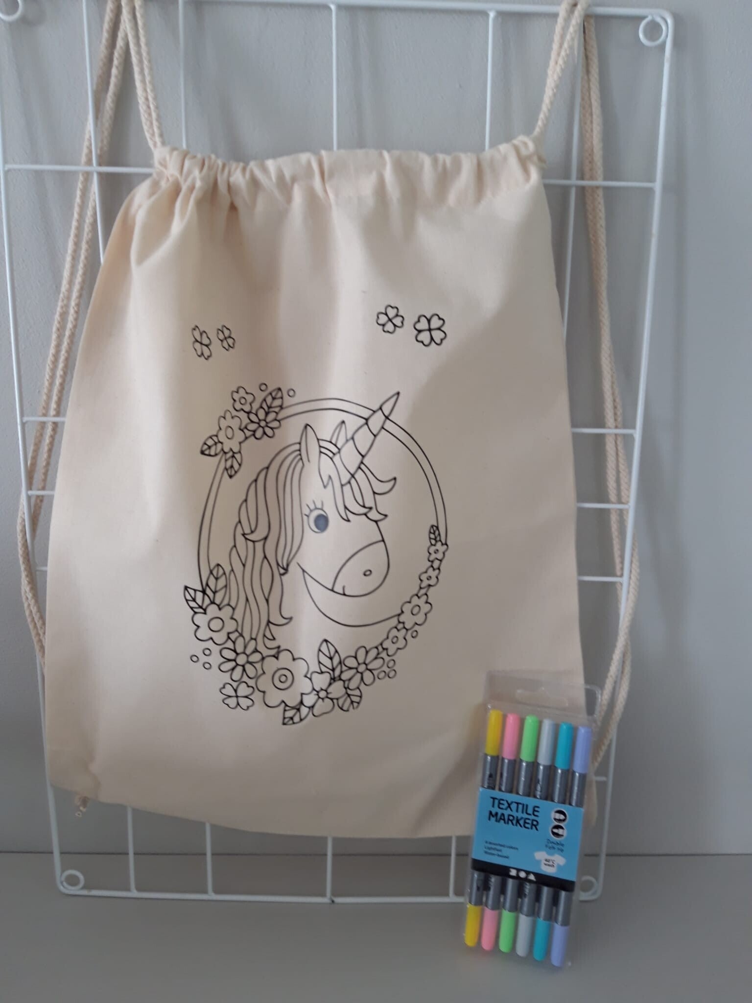 Unicorn rugzak of totebag